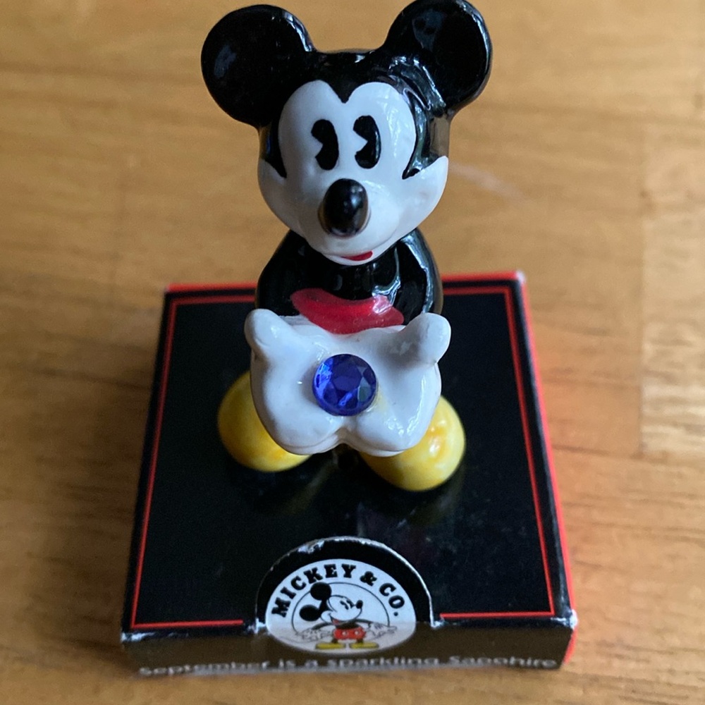 Walt Disney September is a Sparkling Sapphire Mickey Mouse Birthstone Enesco new